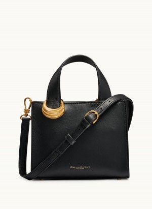 Black / Gold Donna Karan Hewlett Crossbody Bag | ZA_DK56698