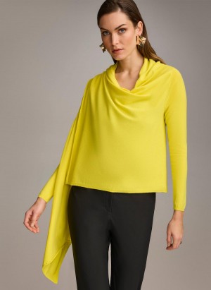 Multicolor Donna Karan Drape Cardigan Sweaters and Tops | ZA_DK15469